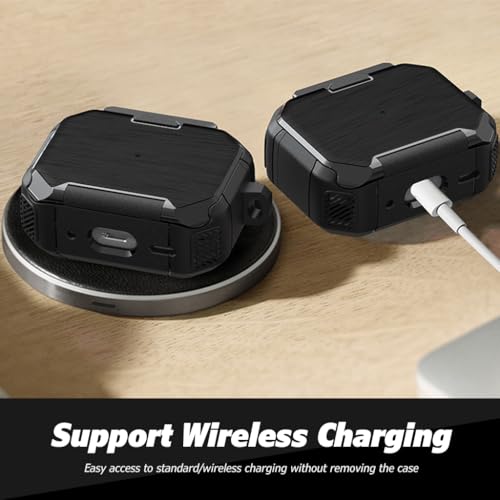 ZORBES® Protective Case for AirPods Pro 2nd Gen. Rugged Anti-Scratch TPU Charger Case Skin Cover with Anti-Open Locking Cover, Compatible with AirPods Pro 2nd Generation, with Carabiner ZORBES® Protective Case for AirPods Pro 2nd Gen. Rugged Anti-Scratch TPU Charger Case Skin Cover with Anti-Open Locking Cover, Compatible with AirPods Pro 2nd Generation, with Carabiner